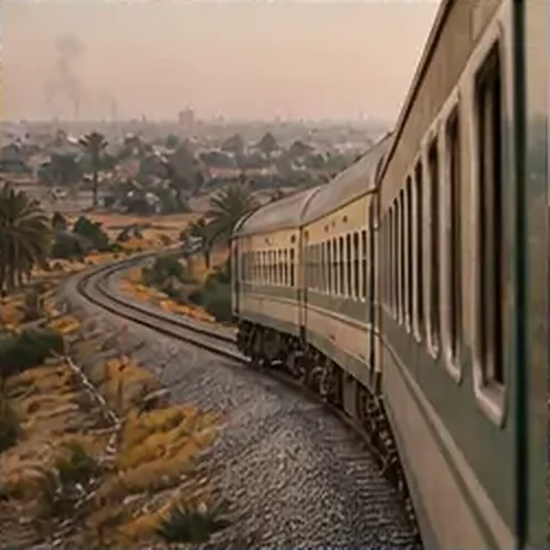 وێنەی شارەکانی عێراق لە پەنجەرەی شەمەندەفەرەوە