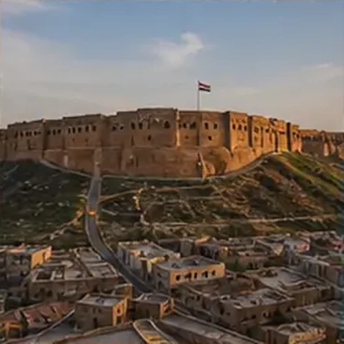 وێنەی بەیانێکی نوێ بەسەر قەڵای هەولێردا