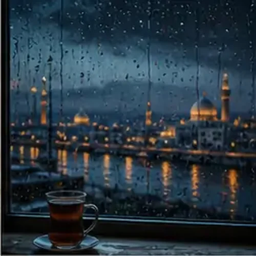 وێنەی دەنگی باران لەسەر پەنجەرەکانی بەغدا