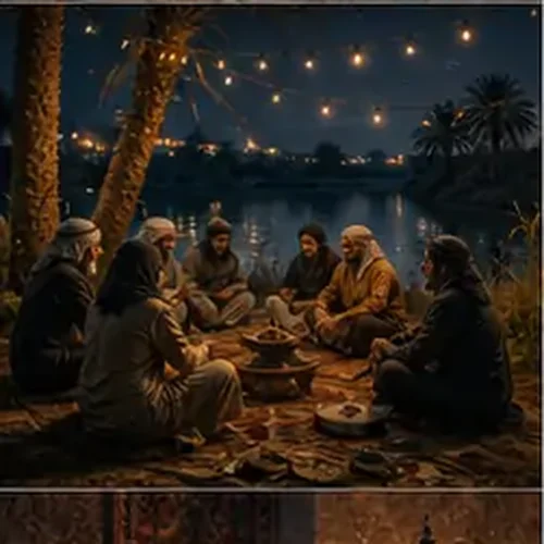 وێنەی قاوەخانەی چیرۆکەکان دوای نیوەشەو
