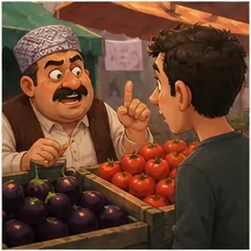 وێنەی ئەبو عەریف لە بازاڕ
