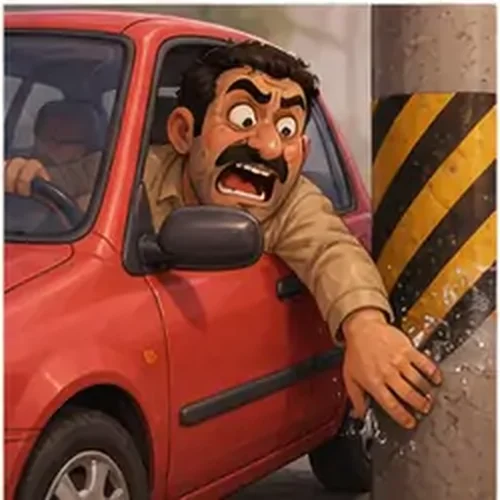 وێنەی گفتوگۆی تاکسی لە کاتی قەرەباڵغی