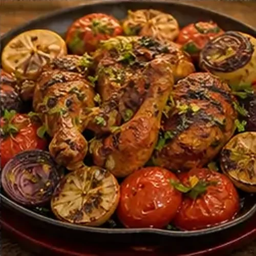 وێنەی تەشریبی مریشک بە شێوازی بەغدادی