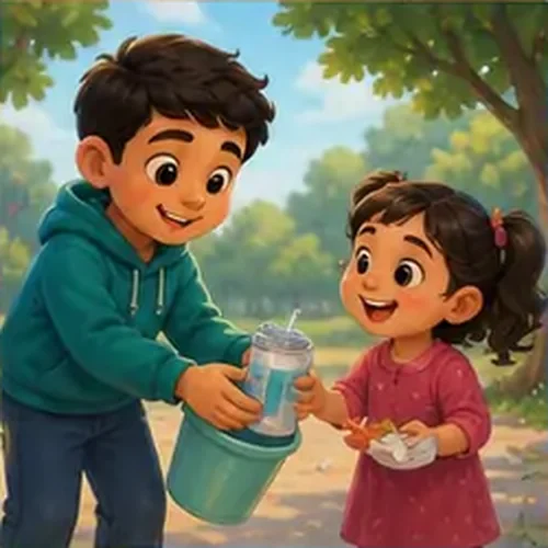 وێنەی لۆلۆ فێری پەڕینەوەی شەقام دەبێت