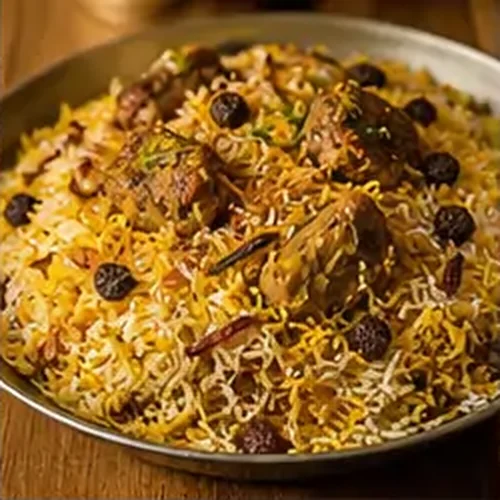 وێنەی بریانی گۆشتی عێراقی بۆ میوانداری